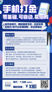 【手机全自动打金】多模式新玩法，小白轻松上手，可矩阵操作-战狼创富社